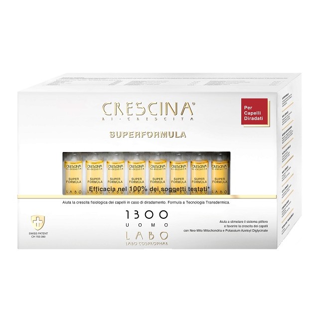 Labo Crescina Ri Crescita Super Formula 1300 Uomo 40 Fiale 3,5 Ml
