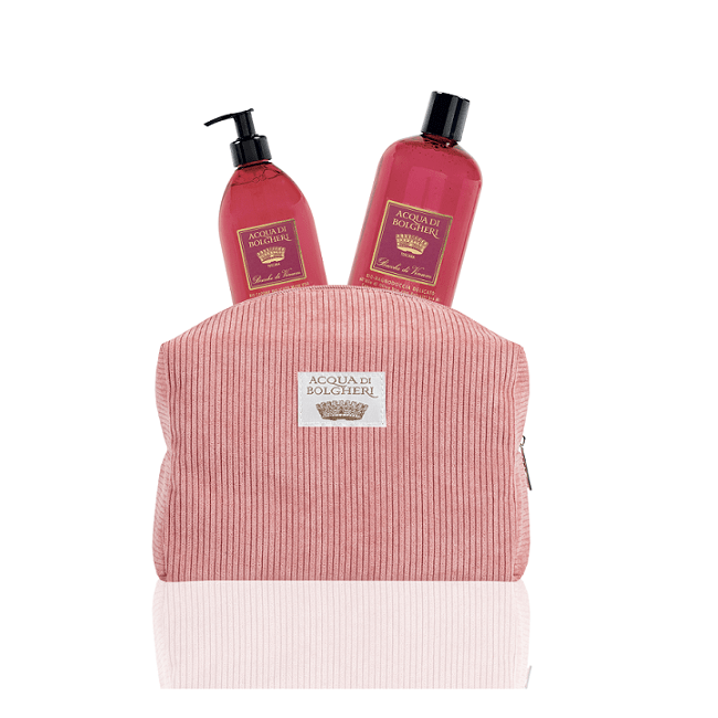 Acqua di Bolgheri Set Bacche di Vinum per corpo mani e viso + pochette