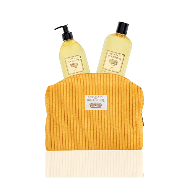 Acqua di Bolgheri Acqua Bolgheri Set Bio Routine Corpo Mani Viso Oro 1 Bagno Oro 500 Ml + 1 Sapone Oro 500 Ml + 1 Pochette