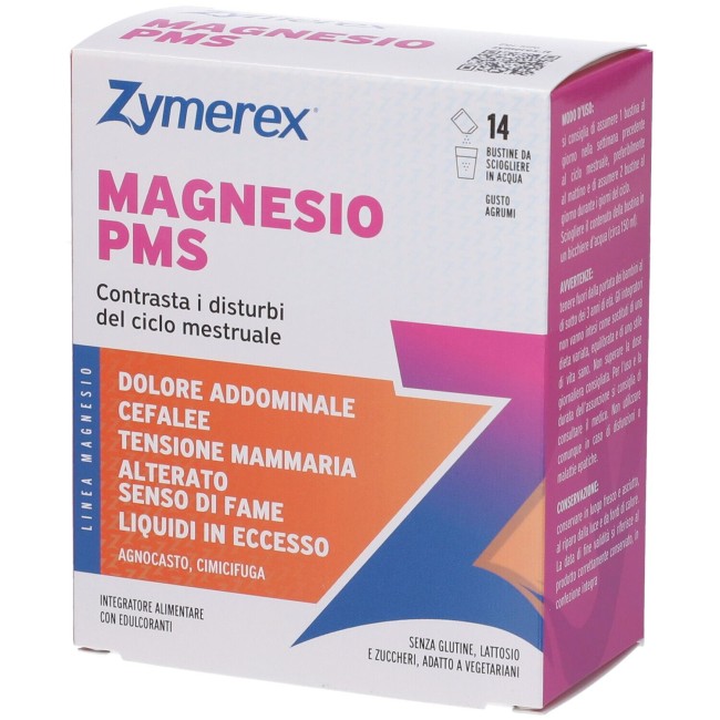 Zymerex Magnesio PMS Integratore per per ciclo mestruale 14 bustine gusto agrumi Zymerex Magnesio PMS Integratore per per ciclo mestruale 14 bustine gusto agrumi
