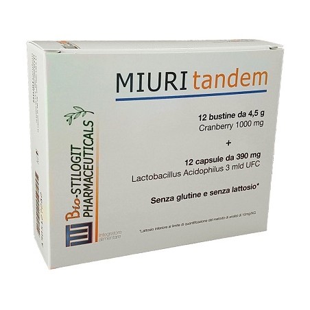 Bio Stilogit Pharmaceuticals Miuri Tandem 12 Bustine + 12 Capsule Bio Stilogit Pharmaceuticals Miuri Tandem 12 Bustine + 12 Capsule