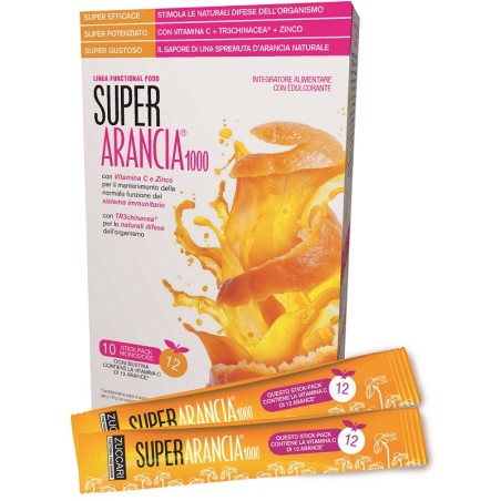 Zuccari Super Arancia 1000 10 Stick Pack Monodose Da 3,7g Integratore Alimentare Con Edulcorante Zuccari Super Arancia 1000 10 Stick Pack Monodose Da 3,7g Integratore Alimentare Con Edulcorante