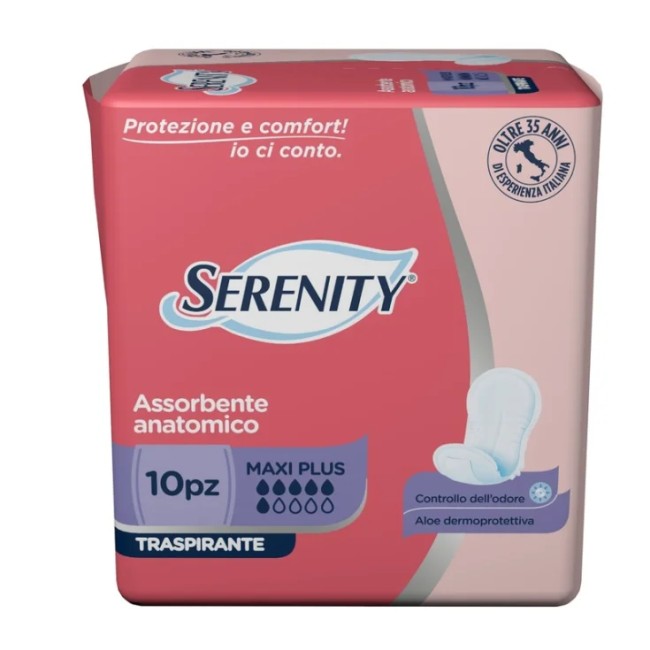 Serenity Pannolone sagomato assorbente anatomico traspirante Maxi Plus