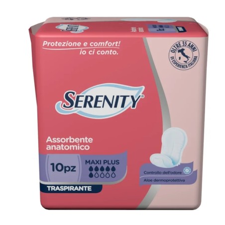 Serenity Pannolone sagomato assorbente anatomico traspirante Maxi Plus Serenity Pannolone sagomato assorbente anatomico traspirante Maxi Plus