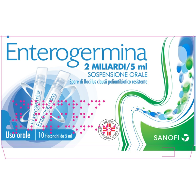 Opella Healthcare Enterogermina 2 Miliardi / 5 Ml Sospensione Orale Enterogermina 2 Miliardi Capsule Rigide Spore Di Bacillus Cl
