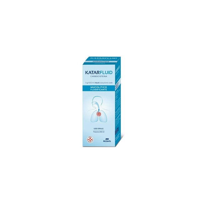 Aurobindo Pharma Katarfluid 5 G/100 Ml Adulti Soluzione Orale Carbocisteina Medicinale Equivalente