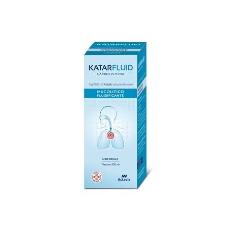 Aurobindo Pharma Katarfluid 5 G/100 Ml Adulti Soluzione Orale Carbocisteina Medicinale Equivalente Aurobindo Pharma Katarfluid 5 G/100 Ml Adulti Soluzione Orale Carbocisteina Medicinale Equivalente