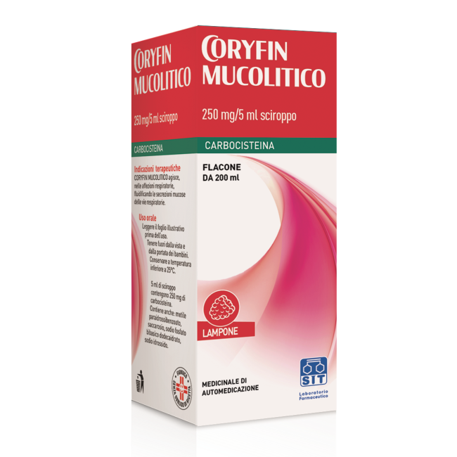 Sit Laboratorio Farmaceutico Coryfin Tosse Mucolitico 250 Mg/5 Ml Sciroppo Carbocisteina