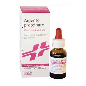 Argento Proteinato Sella Bambini 0,5% Gocce Nasali E Auricolari, Soluzione Argento Proteinato Sella Adulti 1% Gocce Nasali E Au