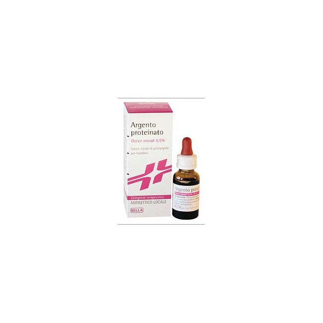 Argento Proteinato Sella Bambini 0,5% Gocce Nasali E Auricolari, Soluzione Argento Proteinato Sella Adulti 1% Gocce Nasali E Au