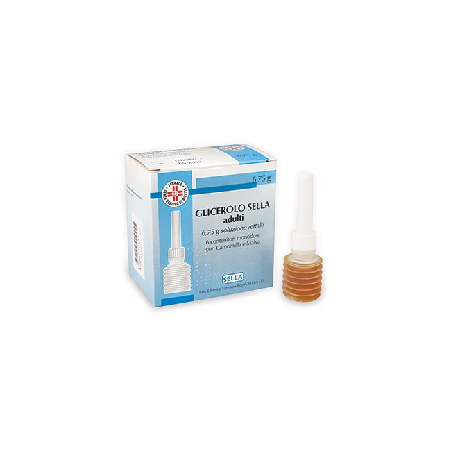 Glicerolo Sella Prima Infanzia 2,25 G Soluzione Rettale, 6 Contenitori Monodose Con Camomilla E Malva Glicerolo Sella Bambini
