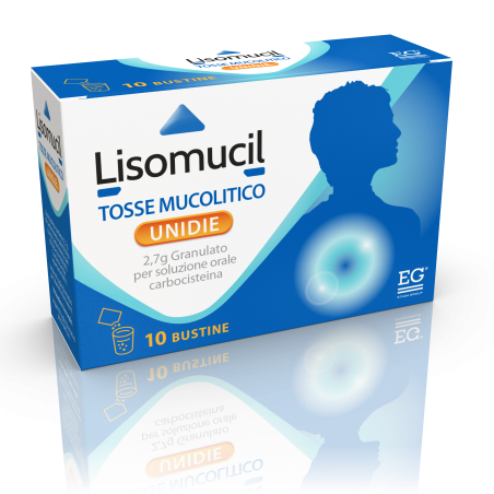 Eg Eurogenerici Lisomucil Tosse Mucolitico Unidie 2,7 G Granulato Per Soluzione Orale Carbocisteina Medicinale Equivalente Eg Eurogenerici Lisomucil Tosse Mucolitico Unidie 2,7 G Granulato Per Soluzione Orale Carbocisteina Medicinale Equivalente