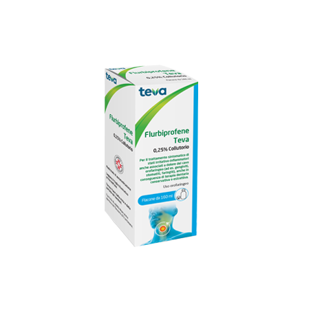 Flurbiprofene Teva 0,25% Collutorio Flurbiprofene Teva 0,25% Spray Per Mucosa Orale Flurbiprofene Teva 0,25% Collutorio Flurbiprofene Teva 0,25% Spray Per Mucosa Orale