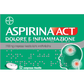 Bayer Aspirinaact Dolore E Infiammazione 1000 Mg Compresse Rivestite Acido Acetilsalicilico