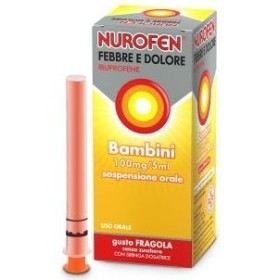 Farmed Nurofen Febbre E Dolore 100mg/5ml Sospensione Orale Gusto Arancia/fragola Senza Zucchero Ibuprofene