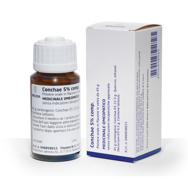 Weleda Conchae 5% Comp Soluzione Orale Polvere 45g Weleda Conchae 5% Comp Soluzione Orale Polvere 45g