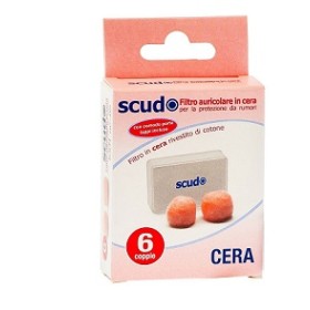 Tappo Auricolare Earplug Scudo in Cera 6 coppie 12 pezzi articolo 7en081