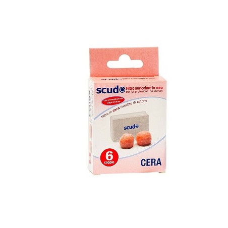 Tappo Auricolare Earplug Scudo in Cera 6 coppie 12 pezzi articolo 7en081