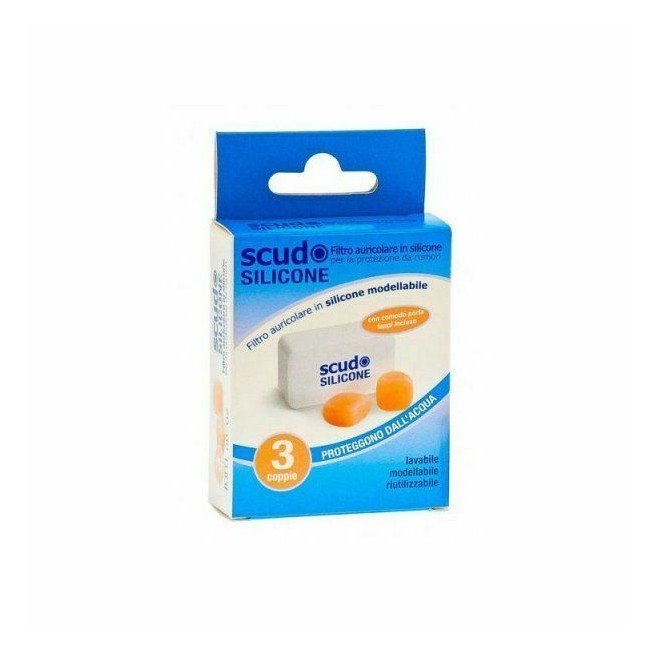 Tappo auricolare earplug scudo in silicone 3 coppie 6 pezzi articolo 7en091