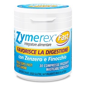 Zymerex Fast Compresse Masticabili al Limone con Zenzero e Finocchio 30 compresse