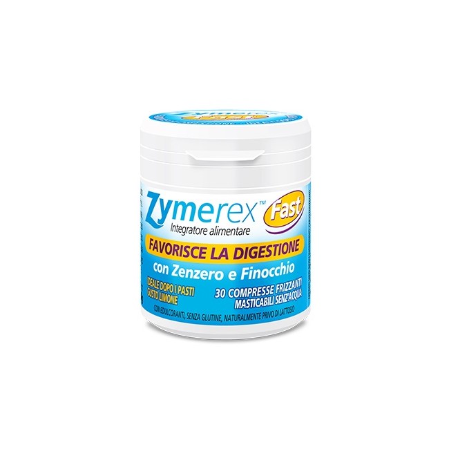 Zymerex Fast Compresse Masticabili al Limone con Zenzero e Finocchio