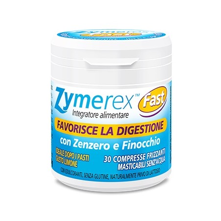 Zymerex Fast Compresse Masticabili al Limone con Zenzero e Finocchio
