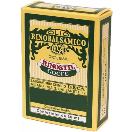 Rinostil Gocce Nasali Flacone 30ml Olio Rinobalsamico Per Laprotezione Della Mucosa Nasale E La Pulizia Delle Fosse Nasali