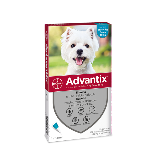 Elanco Advantix Spot-on Per Cani Oltre 4 Kg Fino A 10 Kg