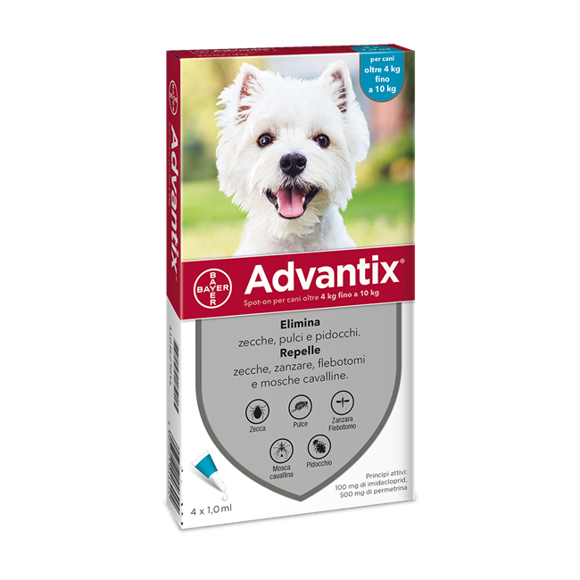Elanco Advantix Spot-on Per Cani Oltre 4 Kg Fino A 10 Kg