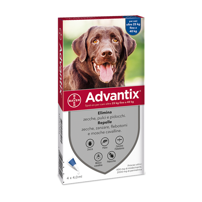Elanco Advantix Spot-on Per Cani Oltre 25 Kg Fino A 40 Kg