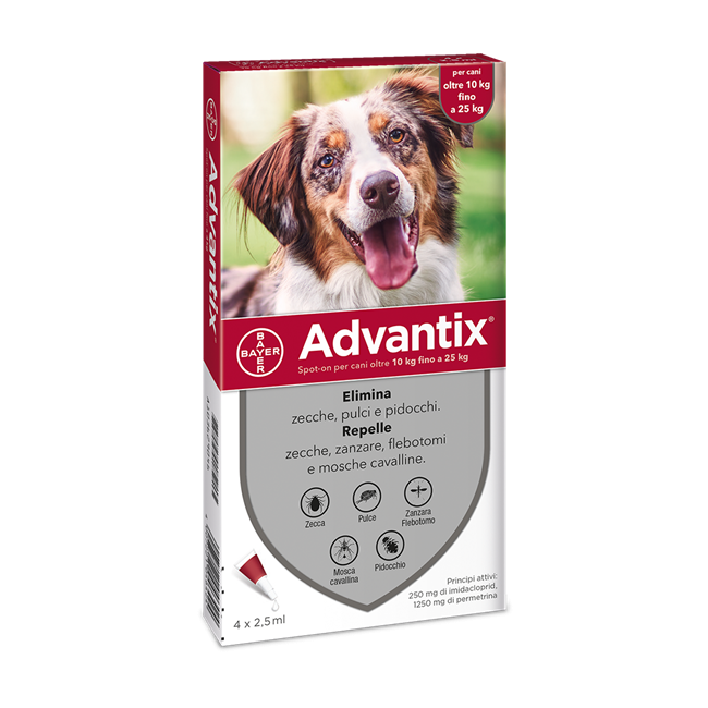 Elanco Advantix Spot-on Per Cani Oltre 10 Kg Fino A 25 Kg