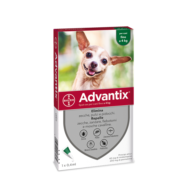 Elanco Advantix Spot-on Per Cani Fino A 4 Kg