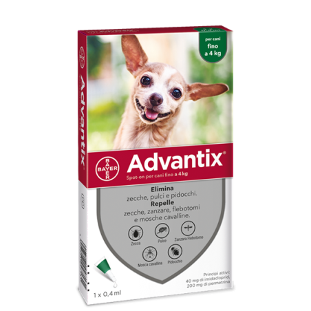 Elanco Advantix Spot-on Per Cani Fino A 4 Kg