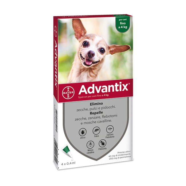 Elanco Advantix Spot-on Per Cani Fino A 4 Kg