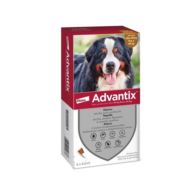 Elanco Advantix Spot-on Per Cani Oltre 40 Kg Fino A 60 Kg