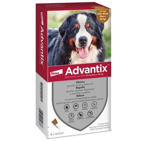 Elanco Advantix Spot-on Per Cani Oltre 40 Kg Fino A 60 Kg