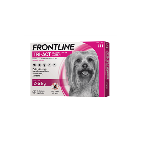 Boehringer Ingelheim Frontline Tri-act Soluzione Spot-on Per Cani Di 2-5 Kg Boehringer Ingelheim Frontline Tri-act Soluzione Spot-on Per Cani Di 2-5 Kg