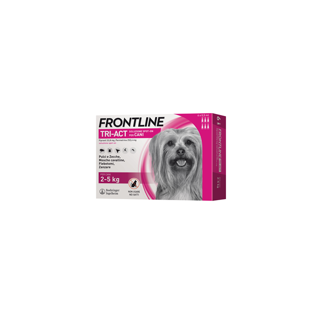 Boehringer Ingelheim Frontline Tri-act Soluzione Spot-on Per Cani Di 2-5 Kg Boehringer Ingelheim Frontline Tri-act Soluzione Spot-on Per Cani Di 2-5 Kg