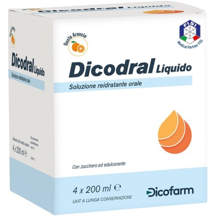 Dicodral Liquido Soluzione Reidratante Orale 4 X 200 Ml Dicodral Liquido Soluzione Reidratante Orale 4 X 200 Ml