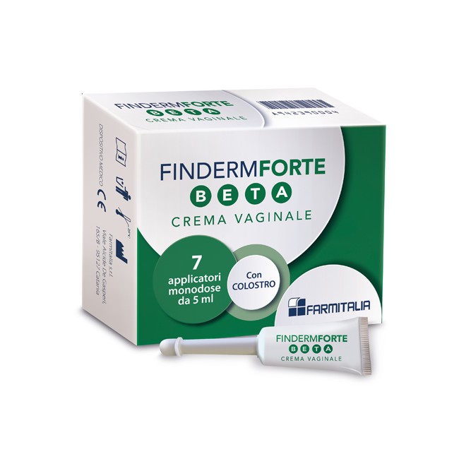 Finderm forte beta crema vaginale 7 applicatori monouso 5 g Finderm forte beta crema vaginale 7 applicatori monouso 5 g