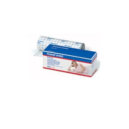 Essity Fascia Autoadesiva Ipoallergenica Fissaggio Cateteri Fixomull Stretch. Supporto In Poliestere Non Tessuto Bianco, Massa I