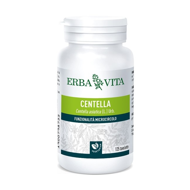 Erba Vita Centella Asiatica 125 Tavolette 400 Mg Erba Vita Centella Asiatica 125 Tavolette 400 Mg