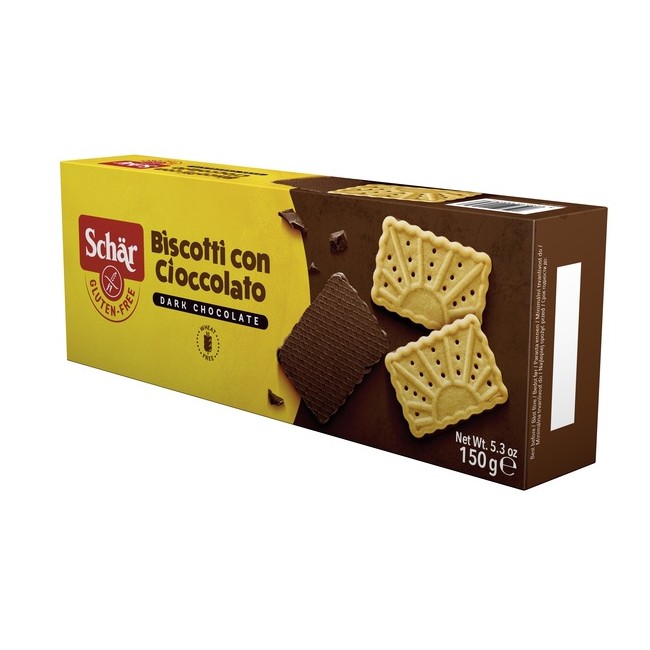 Schar Biscotto Con Cioccolato Dark Chocolate 150 G