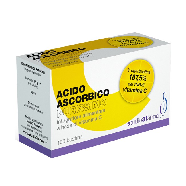 Studio 3 Farma Acido Ascorbico 100 Bustine Studio 3 Farma Acido Ascorbico 100 Bustine