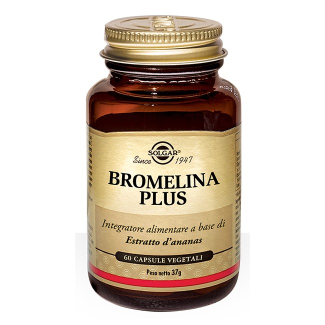 Solgar Bromelina Plus Integratore per il drenaggio delle gambe 60 capsule