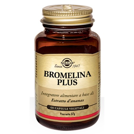 Solgar Bromelina Plus Integratore per il drenaggio delle gambe 60 capsule Solgar Bromelina Plus Integratore per il drenaggio delle gambe 60 capsule