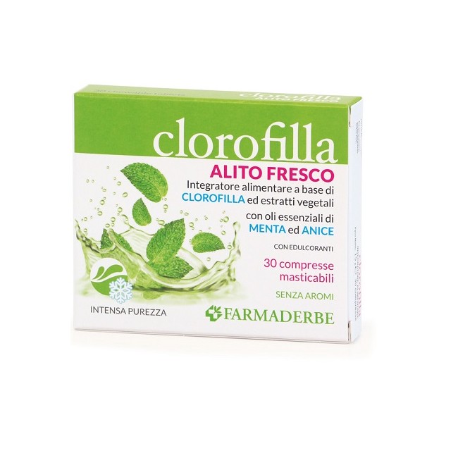 Farmaderbe Clorofilla Breath Purifing 30 Compresse Masticabili Farmaderbe Clorofilla Breath Purifing 30 Compresse Masticabili