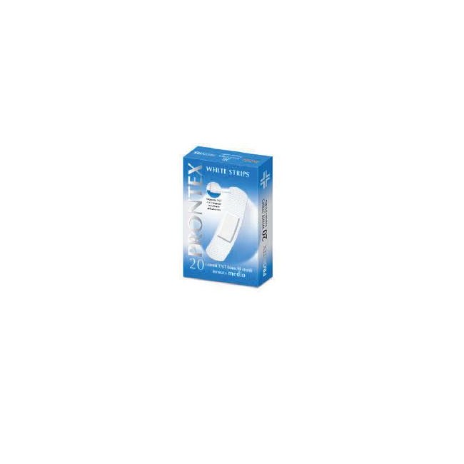 Safety Cerotto Prontex White Strips In Tessuto Non Tessuto Bianco Sterile Scatola 20 Cerotti Medi Safety Cerotto Prontex White Strips In Tessuto Non Tessuto Bianco Sterile Scatola 20 Cerotti Medi