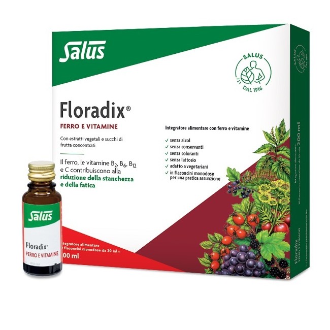 Salus Haus Floradix Monodose 10 Flaconcini Da 20 Ml Salus Haus Floradix Monodose 10 Flaconcini Da 20 Ml