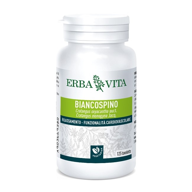 Erba Vita Biancospino 125 Tavolette 400 Mg Erba Vita Biancospino 125 Tavolette 400 Mg